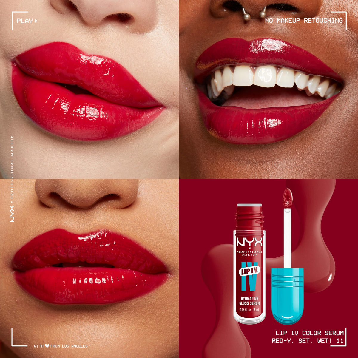 NYX Lip IV Hydrating Glossy Lip Stain tube with cap