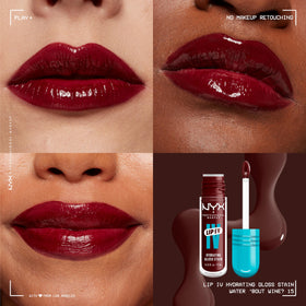 NYX Lip IV Hydrating Glossy Lip Stain Water Bout Wine packaging