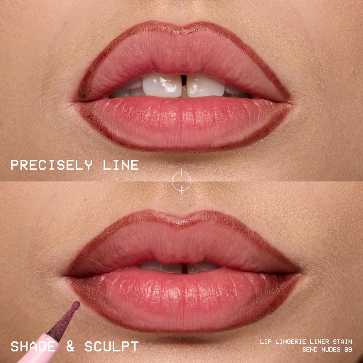 NYX Lip Lingerie Liner Stain with makeup tools