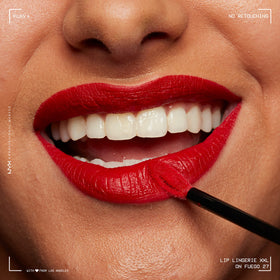 NYX Lip Lingerie XXL Matte Liquid Lipstick On Fuego lifestyle scene