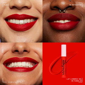 NYX Lip Lingerie XXL Matte Liquid Lipstick On Fuego packaging