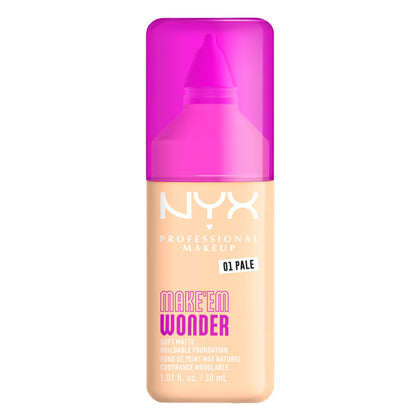 NYX Make 'Em Wonder Liquid Foundation 01 Pale front view