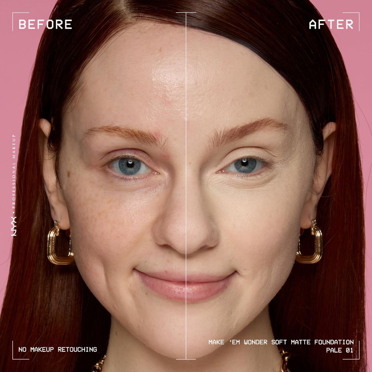 NYX Make 'Em Wonder Liquid Foundation 01 Pale with dropper