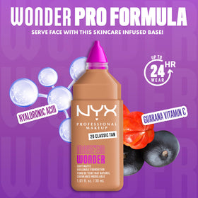 NYX Make 'Em Wonder Liquid Foundation 20 Classic Tan packaging