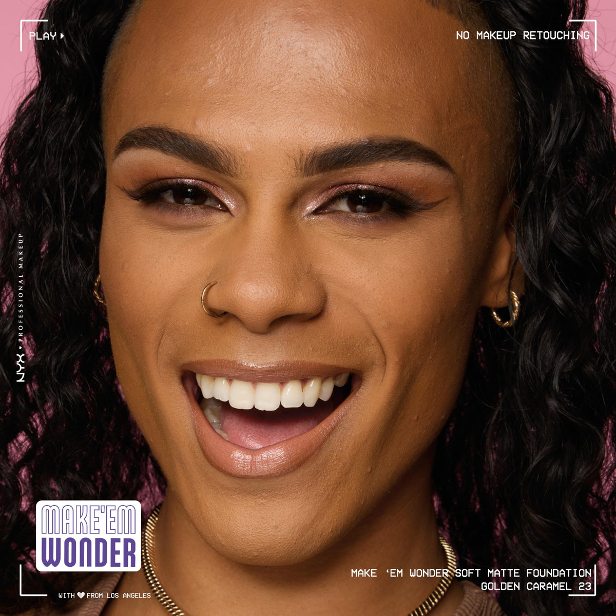 NYX Make 'Em Wonder Liquid Foundation 23 Golden Caramel texture