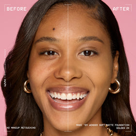 NYX Make 'Em Wonder Liquid Foundation 24HR texture on skin