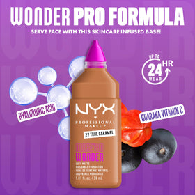 NYX Make 'Em Wonder Liquid Foundation 27 True Caramel application brush