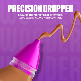 NYX Make 'Em Wonder Liquid Foundation 30 Light Nutmeg application brush