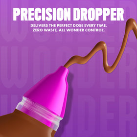 NYX Make 'Em Wonder Liquid Foundation 38 Deep Truffle with makeup brush