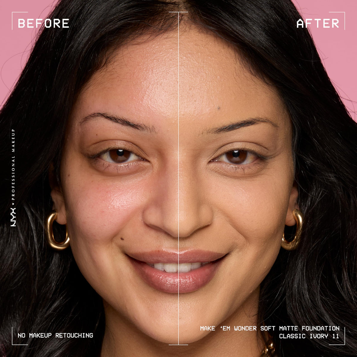 NYX Make 'Em Wonder Liquid Foundation packaging side view