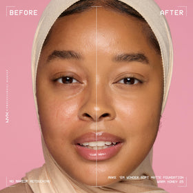 NYX Make 'Em Wonder Liquid Foundation texture on hand