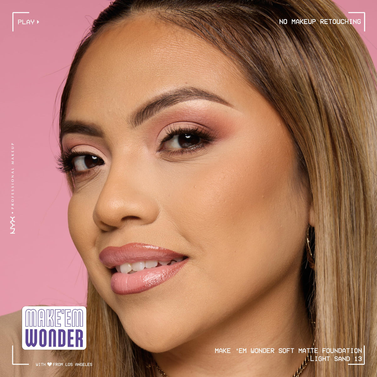 NYX Make 'Em Wonder Liquid Foundation with makeup tools