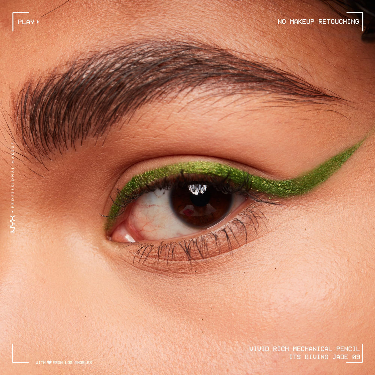 NYX Mechanical Eye Pencil It's Giving Jade showing creamy texture