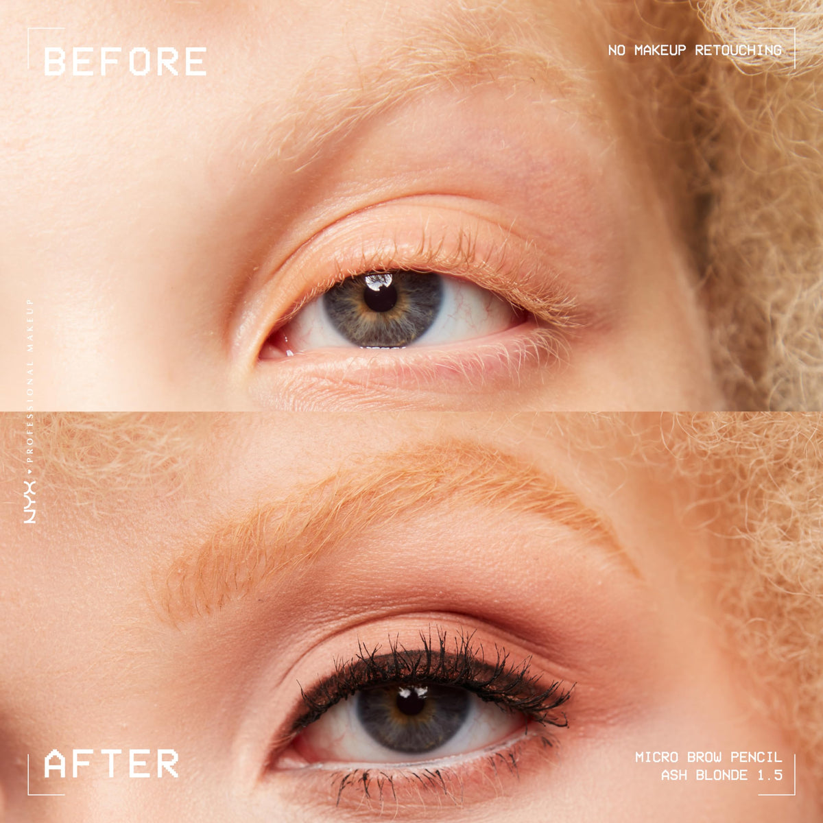 NYX Micro Brow Pencil Ash Blonde with spoolie end