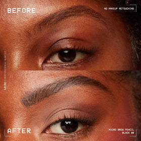 NYX Micro Brow Pencil Black with spoolie end