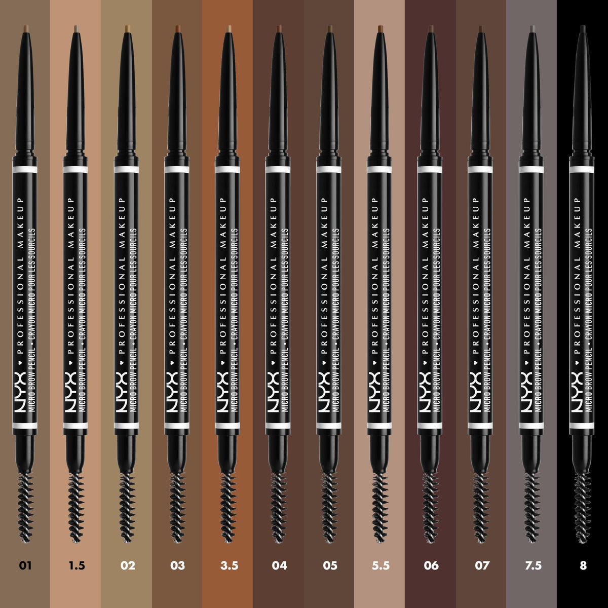 NYX Micro Brow Pencil Brunette applied on brows