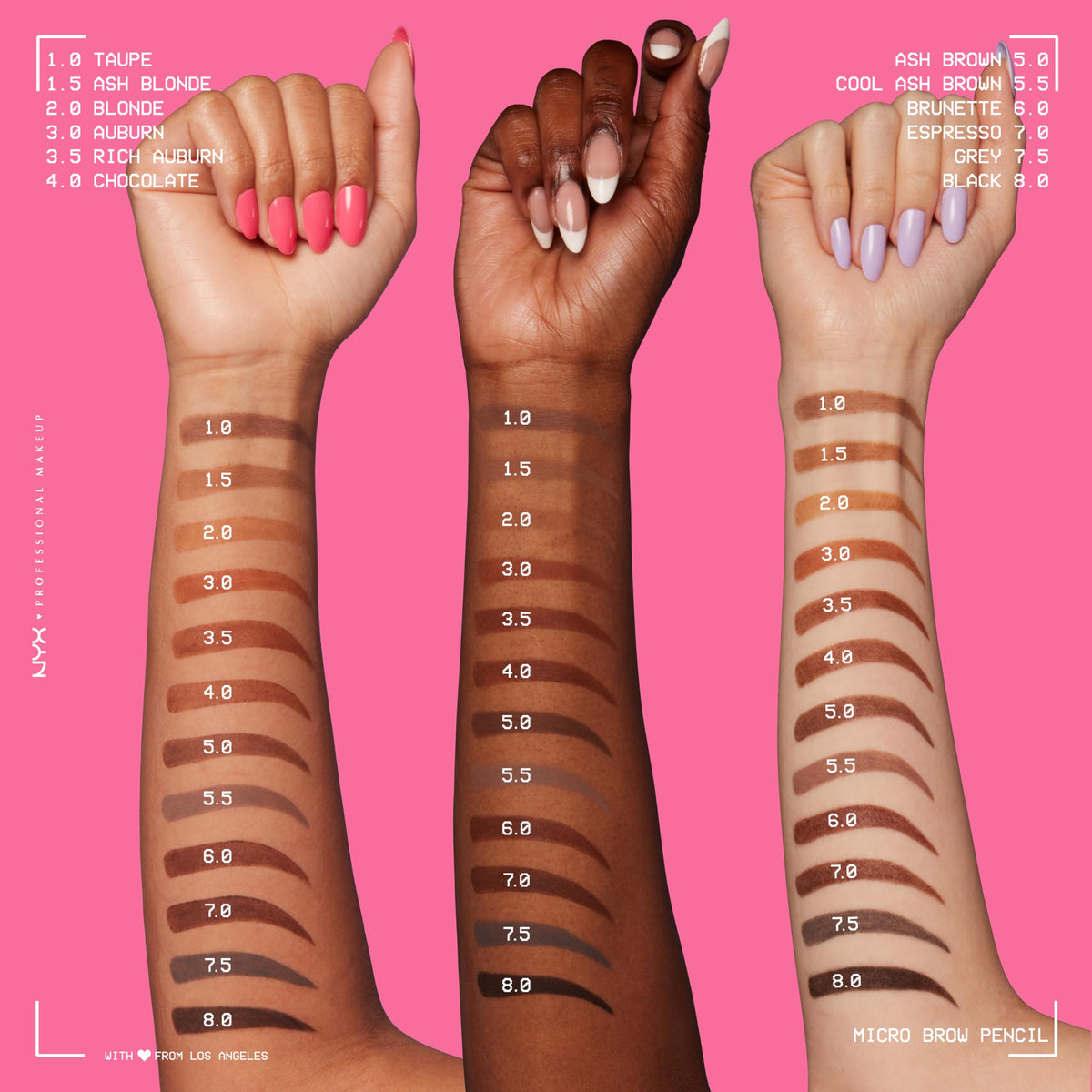 NYX Micro Brow Pencil Chocolate in hand