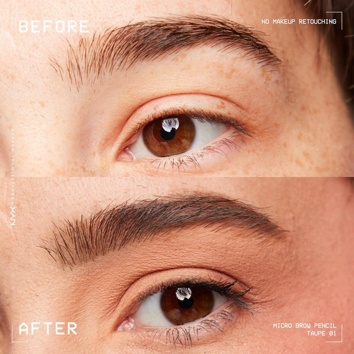 NYX Micro Brow Pencil spoolie end close-up