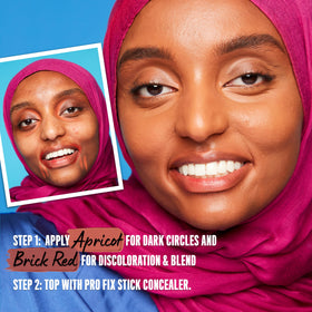 NYX Pro Fix Stick Correcting Concealer Brick Red close-up
