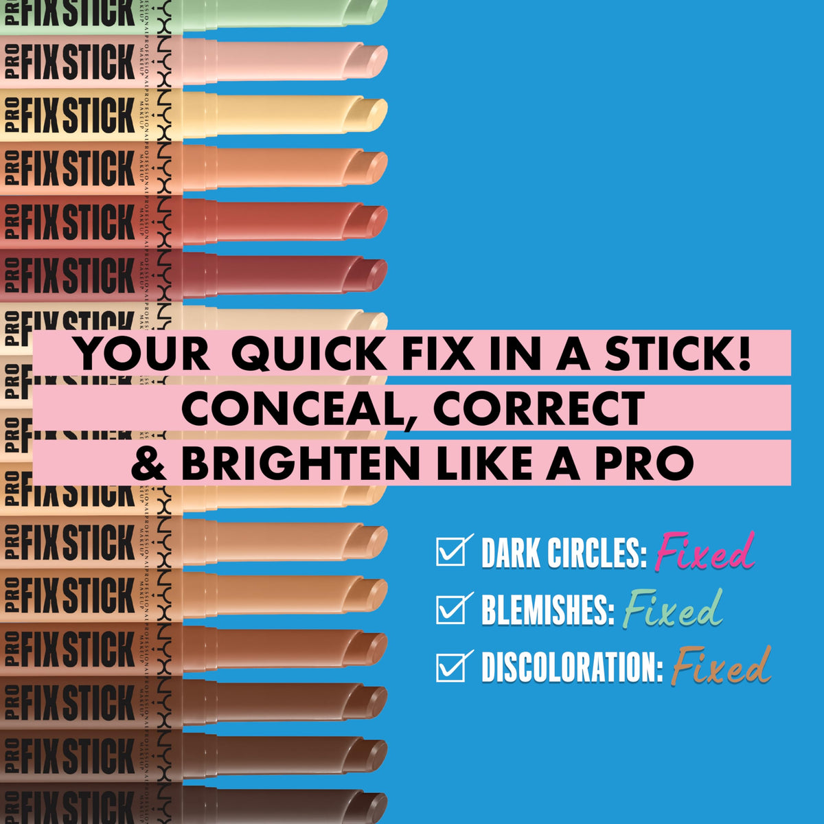 NYX Pro Fix Stick Correcting Concealer Brick Red packaging