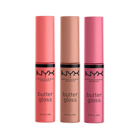 NYX PROFESSIONAL MAKEUP Butter Gloss pack of 3 in Angel Food Cake, Crème Brûlée, and Madeleine