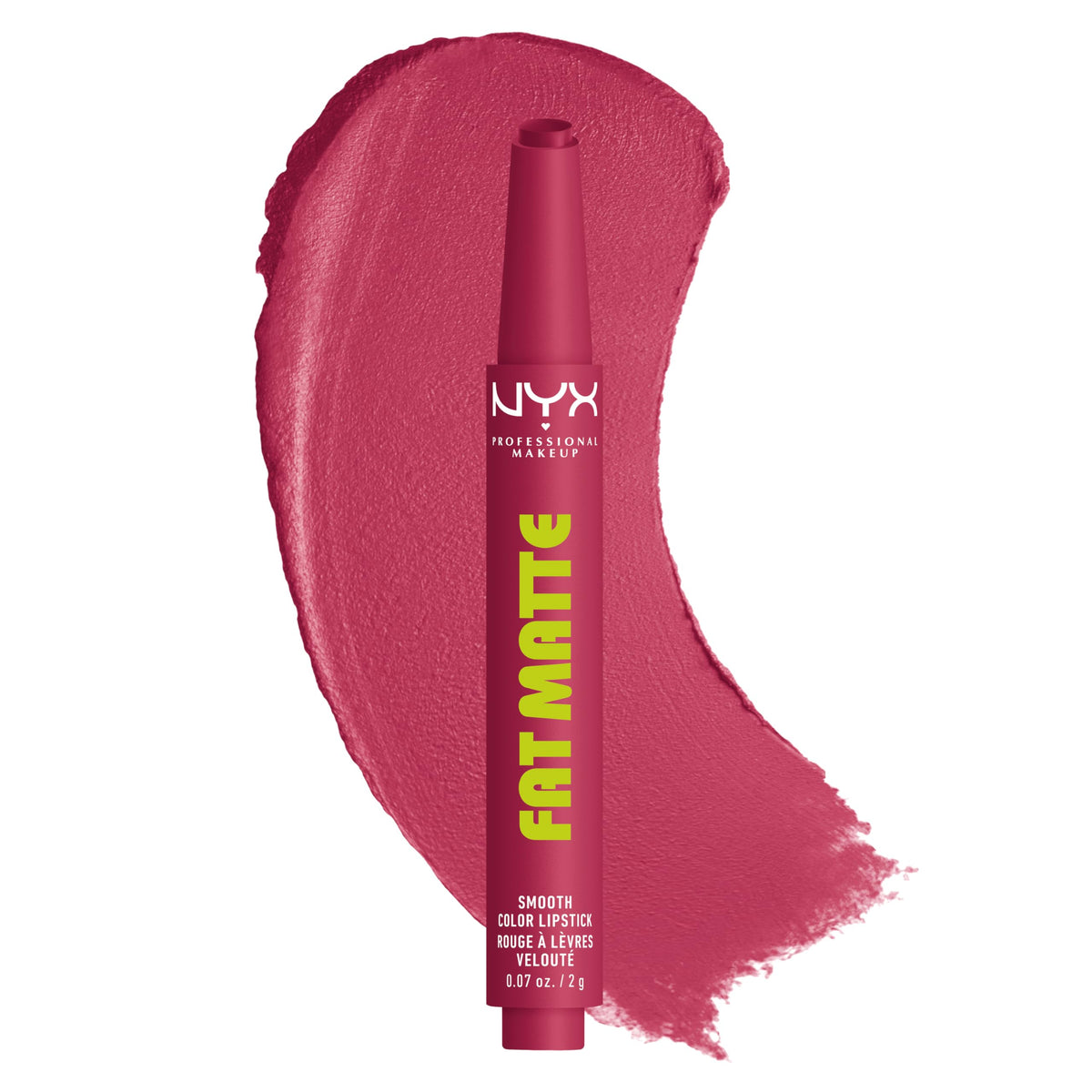 NYX PROFESSIONAL MAKEUP Fat Matte Lipstick Blush Blanket front view