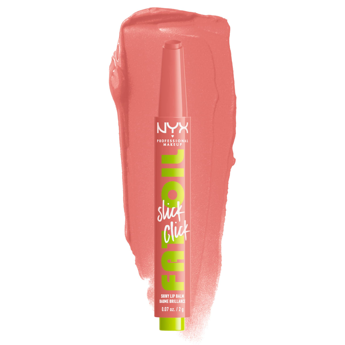 NYX PROFESSIONAL MAKEUP Fat Oil Slick Click Lip Balm in Peach front view
