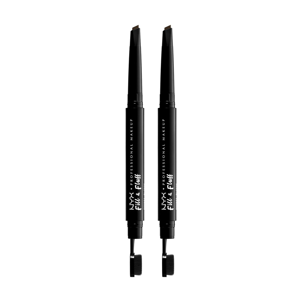 NYX PROFESSIONAL MAKEUP Fill & Fluff Eyebrow Pomade Pencil 2-Pack Espresso front view