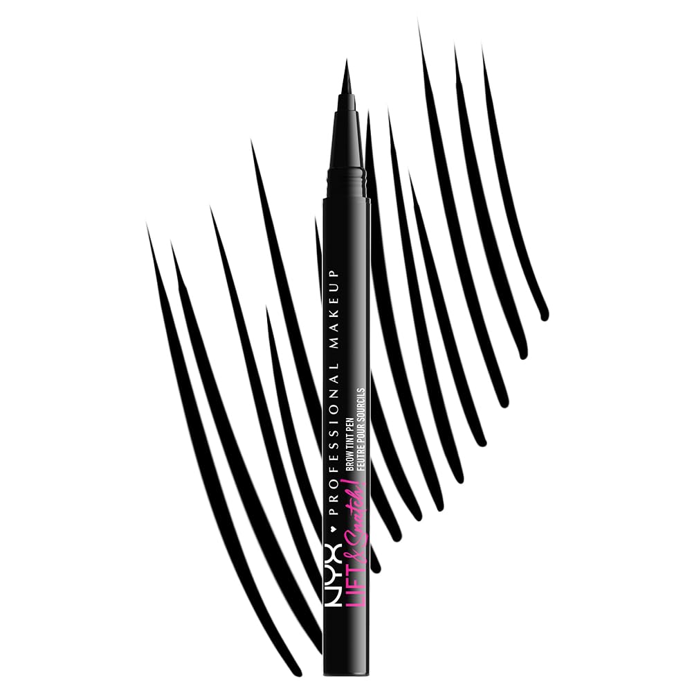 NYX PROFESSIONAL MAKEUP Lift & Snatch Eyebrow Tint Pen in Black front view