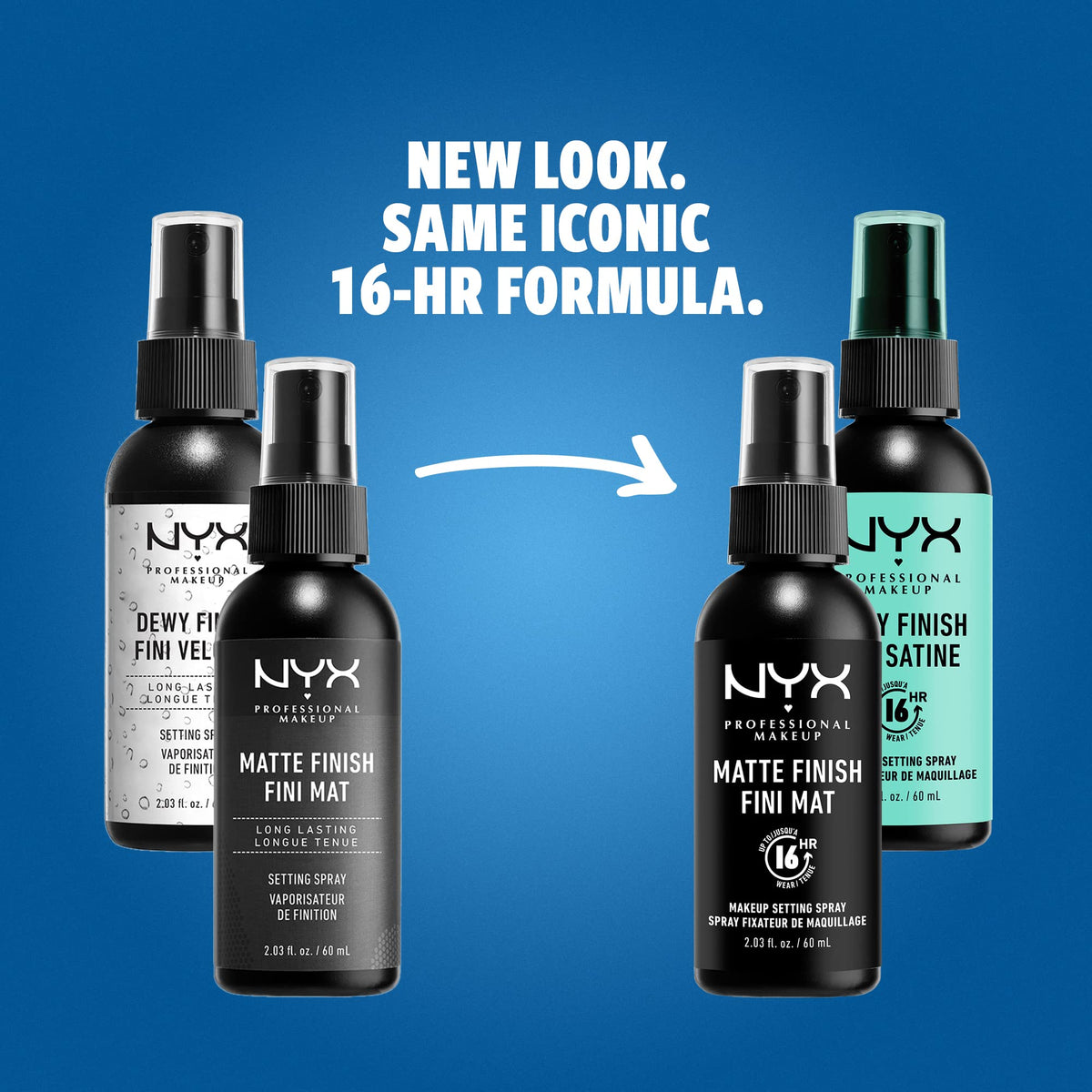 NYX PROFESSIONAL MAKEUP Setting Spray back view with ingredients
