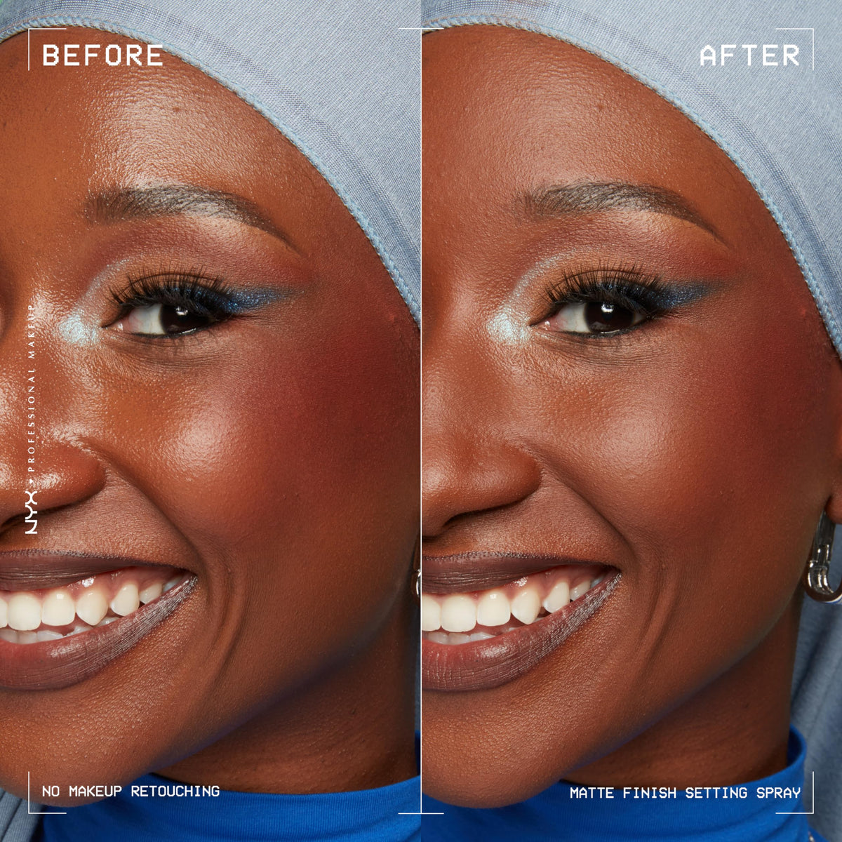 NYX PROFESSIONAL MAKEUP Setting Spray mist application close-up