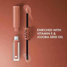 NYX Shine Loud Liquid Lipstick applicator close-up