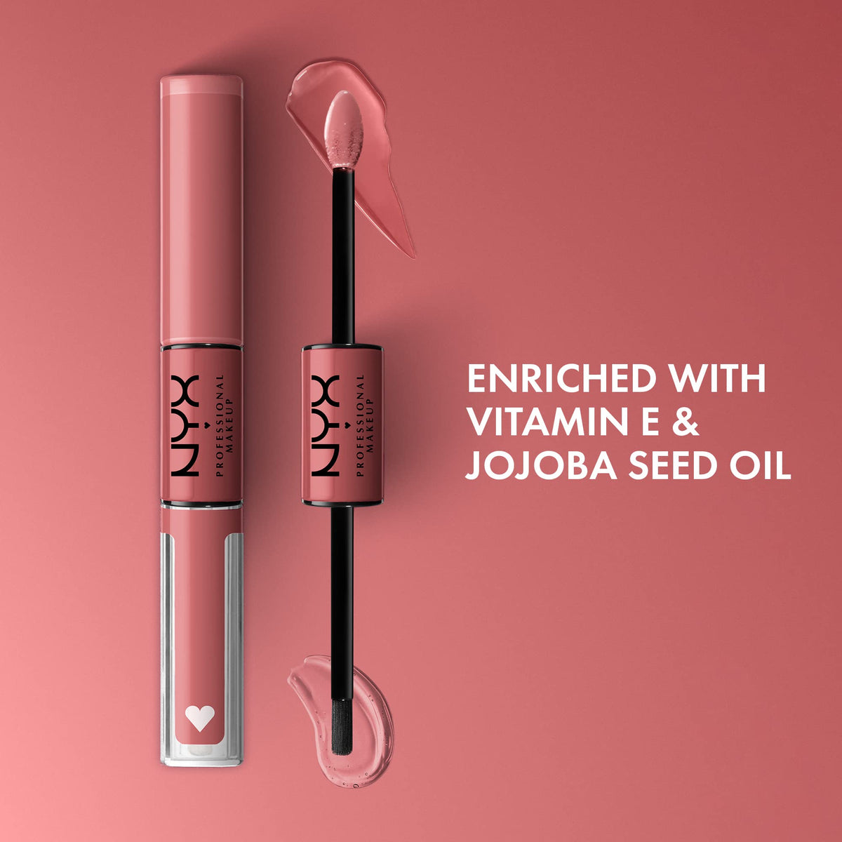 NYX Shine Loud Liquid Lipstick Cash Flow with clear gloss applicator