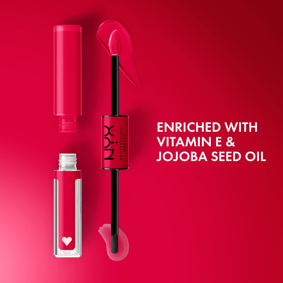 NYX Shine Loud Liquid Lipstick On A Mission applicator close-up
