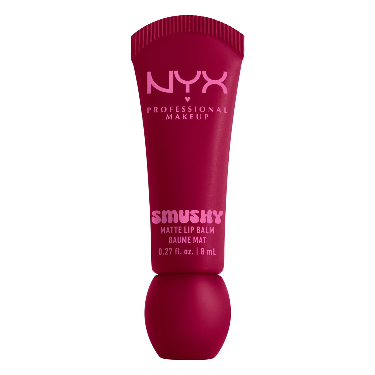 NYX Smushy Matte Lip Balm Cherry Red front view
