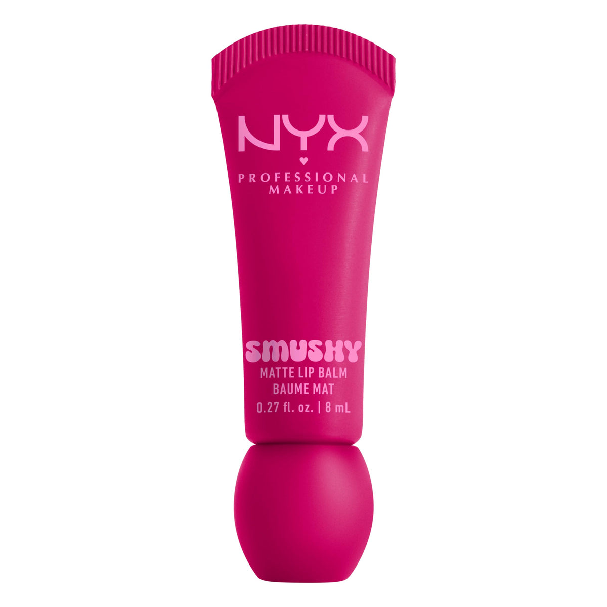 NYX Smushy Matte Lip Balm in She's Serving Fuchsia front view