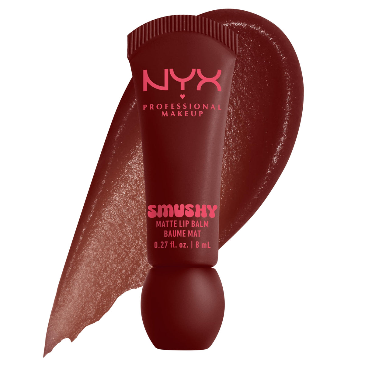 NYX Smushy Matte Lip Balm in Smudge Fudge front view