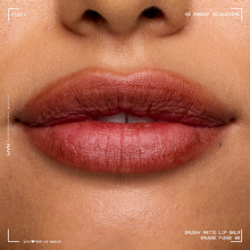 NYX Smushy Matte Lip Balm packaging with ingredients