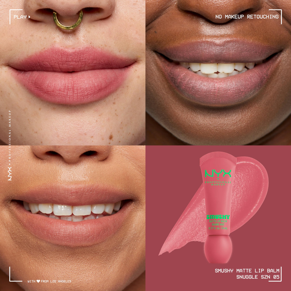 NYX Smushy Matte Lip Balm packaging with product details