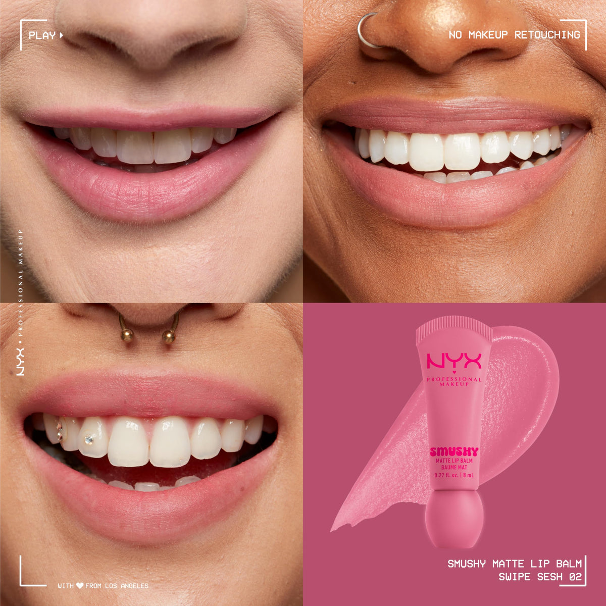 NYX Smushy Matte Lip Balm packaging with shade details