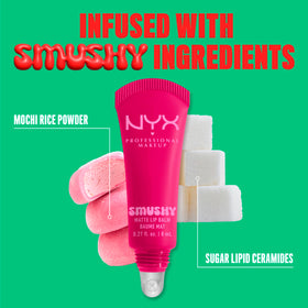 NYX Smushy Matte Lip Balm Silly Sippin' application on lips