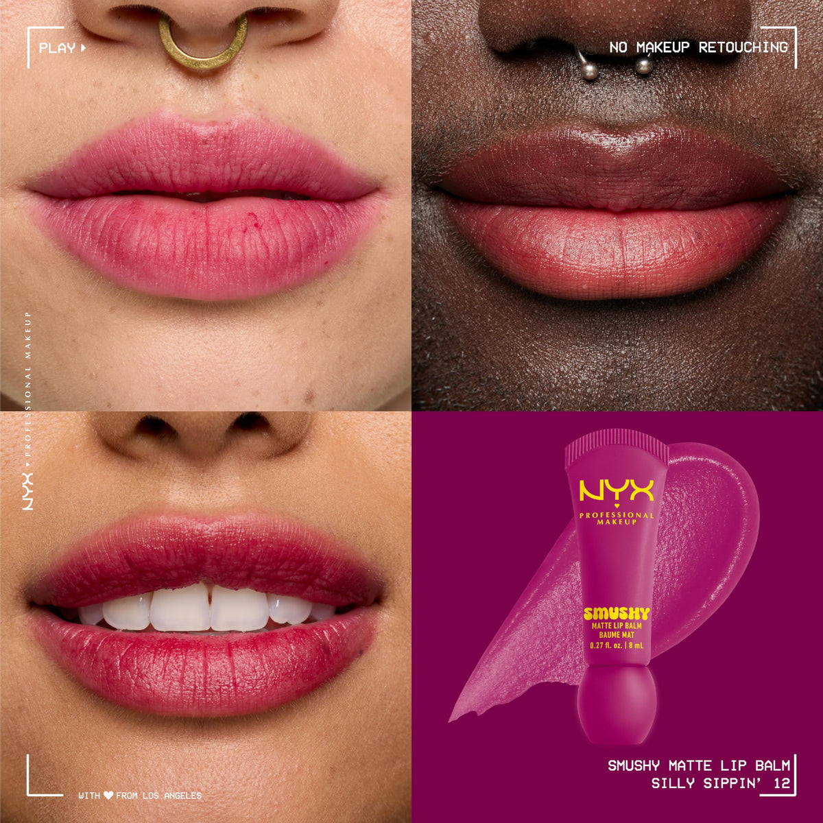 NYX Smushy Matte Lip Balm Silly Sippin' packaging
