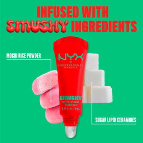 NYX Smushy Matte Lip Balm Soft Sorbet in hand