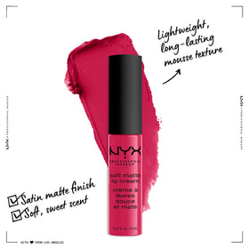 NYX Soft Matte Lip Cream Antwerp showing applicator