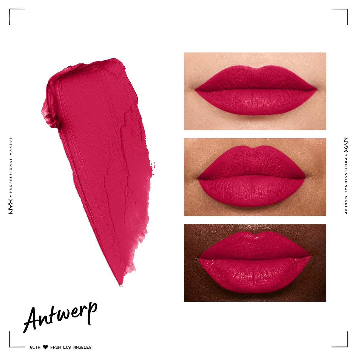 NYX Soft Matte Lip Cream Antwerp swatch on skin