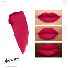 NYX Soft Matte Lip Cream Antwerp swatch on skin