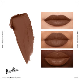 NYX Soft Matte Lip Cream Berlin packaging display