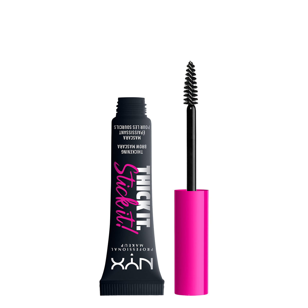 NYX Thick It Stick It Thickening Brow Mascara in Black, front view