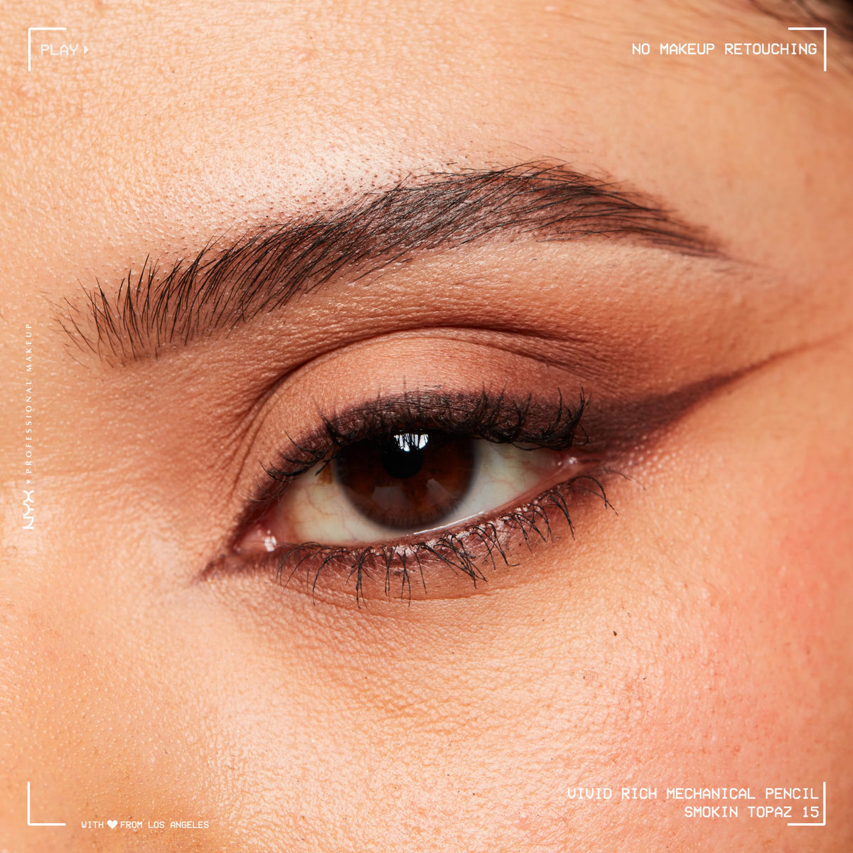 NYX Vivid Rich Mechanical Eye Pencil Smokin Topaz swatch on skin