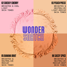 NYX Wonder Snatch Setting Powder Sassy Spice in beauty setup